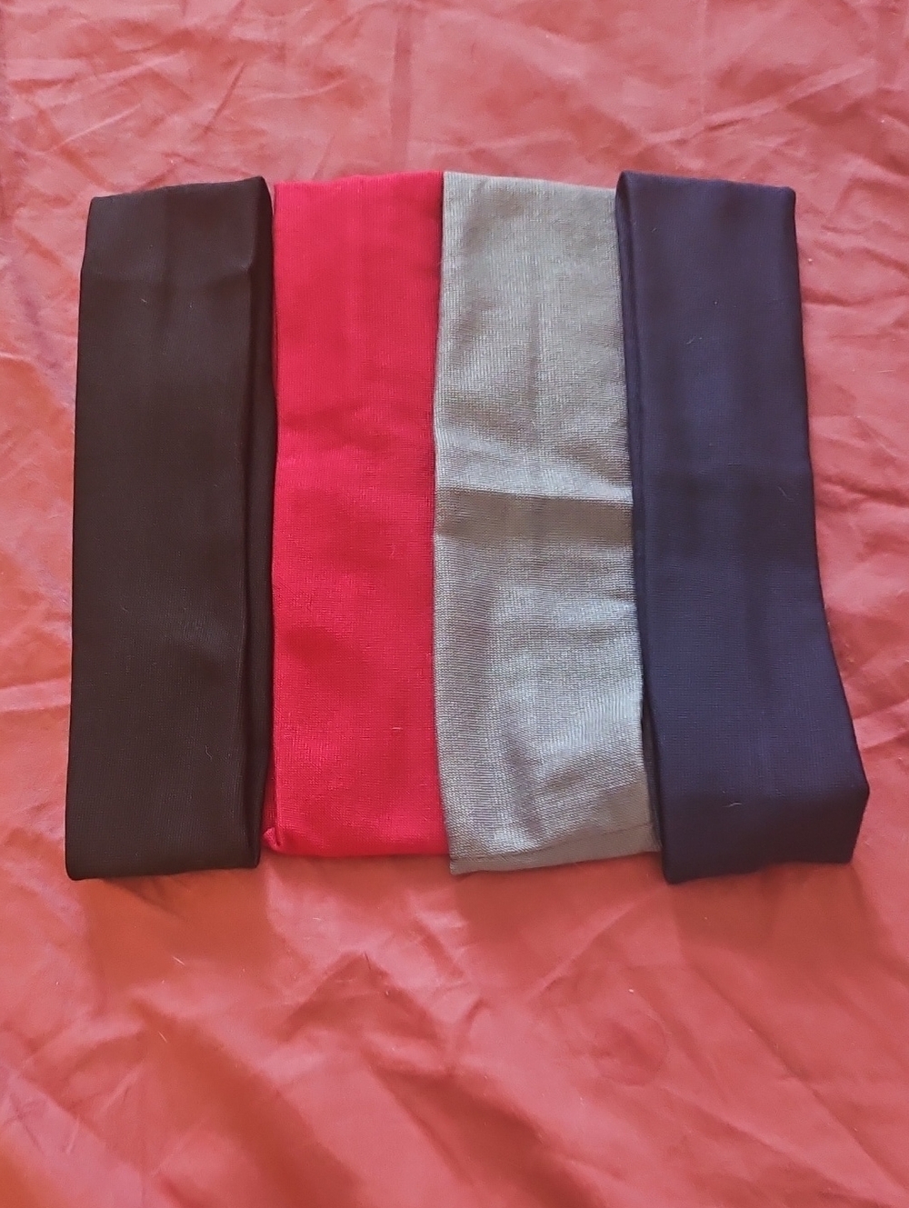 Stretch Headbands - Black, Red, Gray, Navy